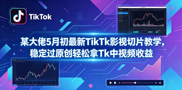 某大佬5月初最新TikTk影视切片教学，稳定过原创轻松拿Tk中视频收益-超级会员网