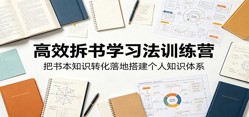 高效拆书学习法训练营，把书本知识转化落地搭建个人知识体系-超级会员网