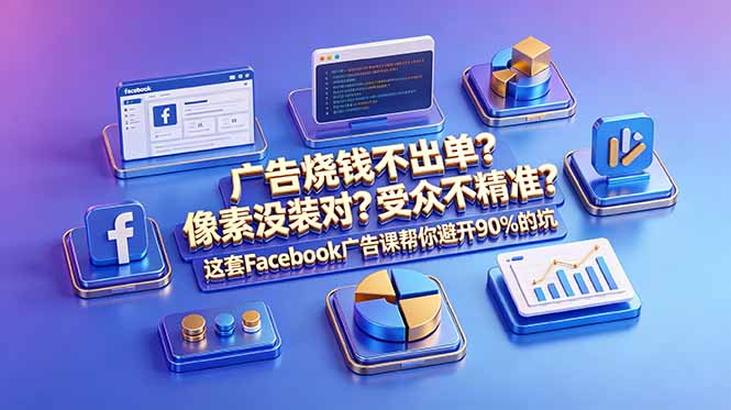 广告烧钱不出单？像素没装对？受众不精准？这套Facebook广告课帮你避开90%的坑-原创双语字幕-超级会员网