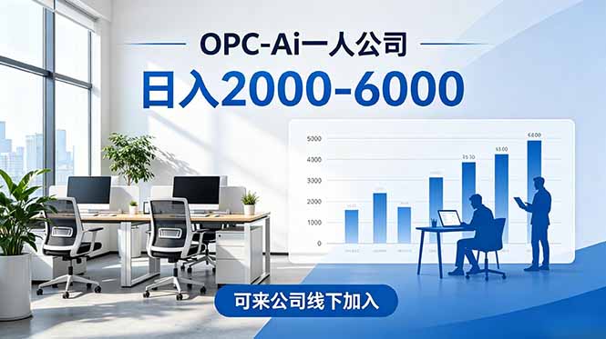 2026创业新风口—OPC一人公司模式震撼首发！日收益2000-6000+，项目绿色长久，安全稳健，合...-超级会员网
