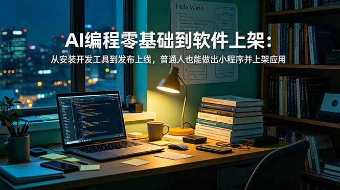 AI编程零基础到软件上架：从安装开发工具到发布上线，普通人也能做出小程序并上架应用商店-超级会员网