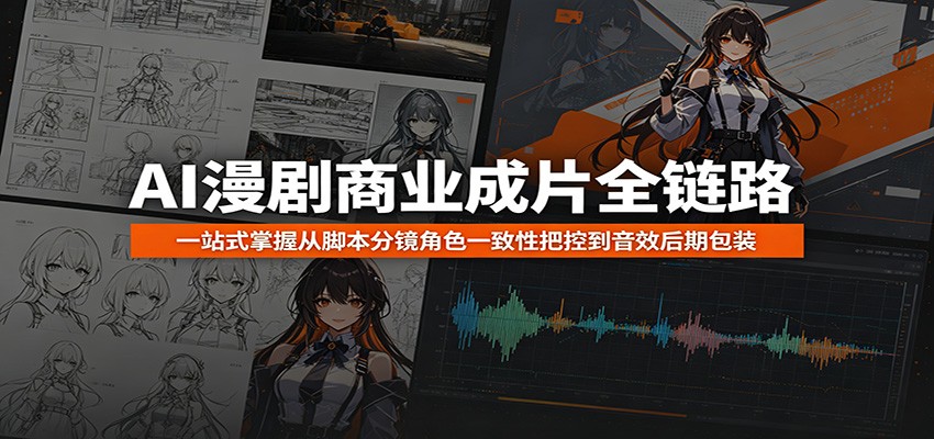AI漫剧商业成片全链路：一站式掌握从脚本分镜角色一致性把控到音效后期包装-超级会员网