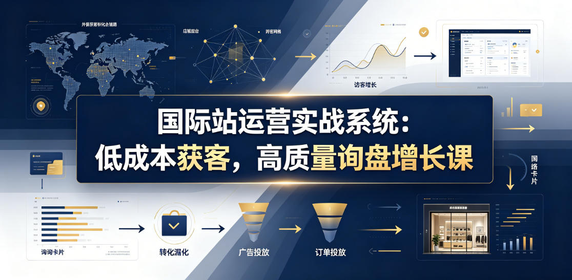 国际站运营实战系统：低成本获客，高质量询盘增长课(更新26年)-超级会员网