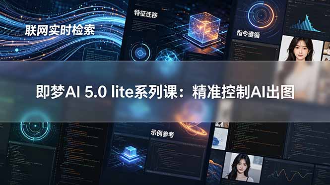 即梦AI 5.0 lite实战课：联网实时检索+特征迁移+指令遵循+示例参考，精准控制AI出图-超级会员网