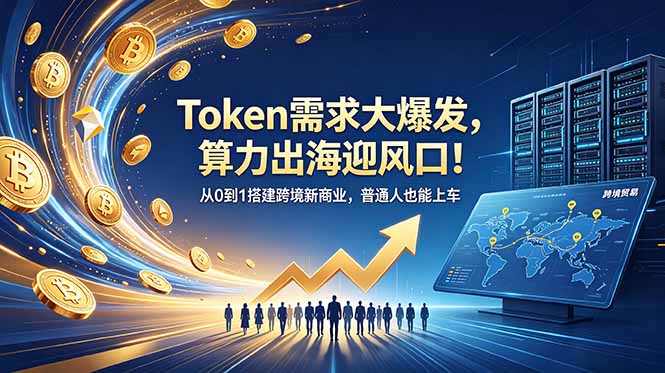 Token需求大爆发，算力出海迎风口！从0到1搭建跨境新商业，普通人也能上车-超级会员网