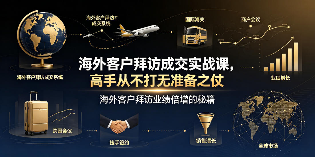 海外客户拜访成交实战课，高手从不打无准备之仗，海外客户拜访业绩倍增的秘籍-超级会员网