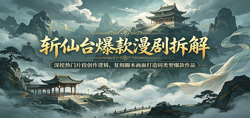 斩仙台爆款漫剧拆解：深挖热门片段创作逻辑，复刻脚本画面打造同类型爆款作品-超级会员网