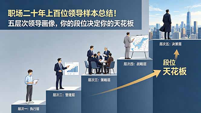 付费文章：职场二十年上百位领导样本总结！五层次领导画像，你的段位决定你的天花板-超级会员网