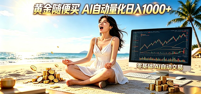 黄金随便买？AI自动外汇量化交易 在家当皇帝 日入1000+-超级会员网