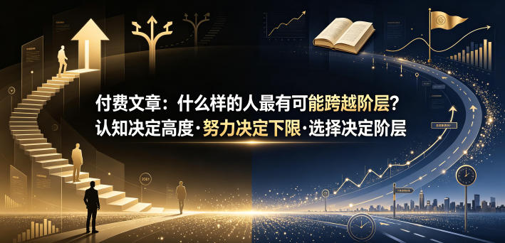 付费文章：什么样的人最有可能跨越阶层？认知决定高度·努力决定下限·选择决定阶层-超级会员网