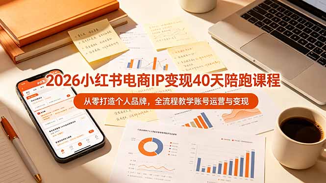 2026小红书电商IP变现40天陪跑课程-11期，从零打造个人品牌，全流程教学账号运营与变现-超级会员网