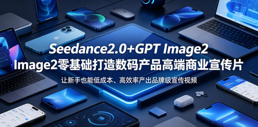 Seedance2.0+GPT Image2零基础打造数码产品高端商业宣传片,让新手也能低成本、高效率产出品牌级宣传视频-超级会员网
