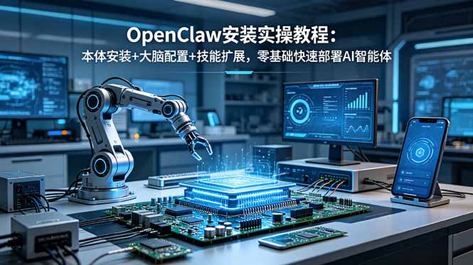 OpenClaw安装实操教程：本体安装+大脑配置+技能扩展，零基础快速部署AI智能体-超级会员网