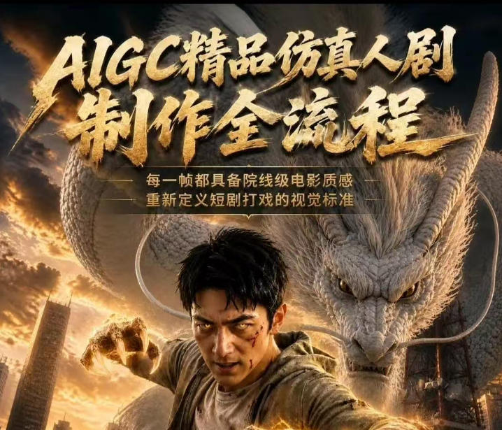 AIGC精品仿真人剧豢龙人全流程制作解析2026，国风仿真人创作+打斗剧情+人设编排，一站式AI短剧入门-超级会员网