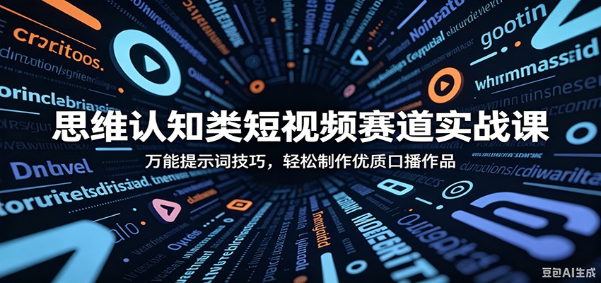思维认知类短视频赛道实战课：万能提示词技巧，轻松制作优质口播作品-超级会员网