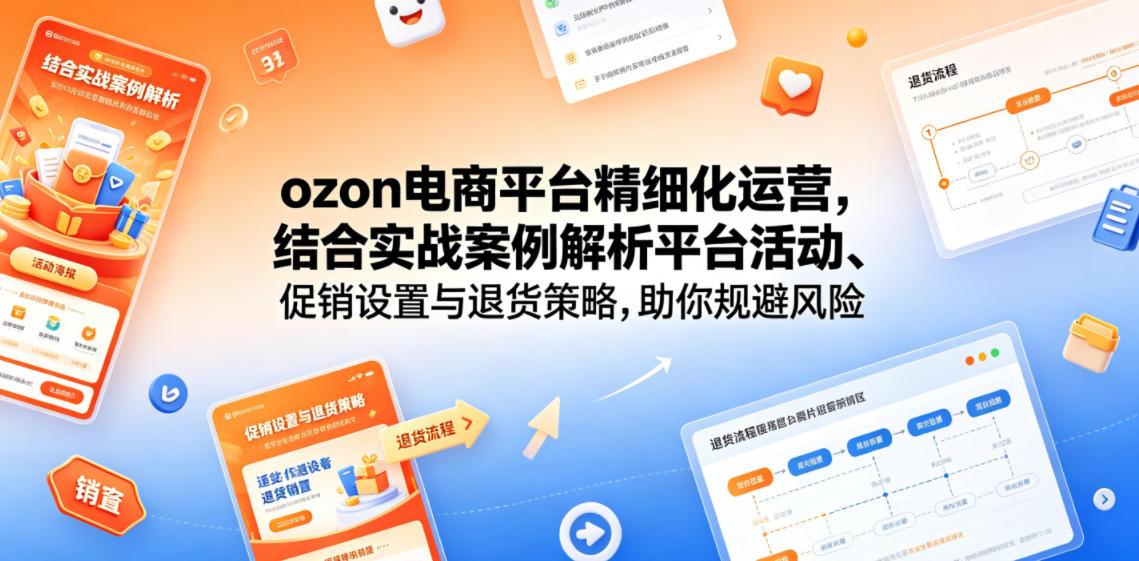 ozon电商平台精细化运营，结合实战案例解析平台活动、促销设置与退货策略，助你规避风险、提升销量-超级会员网