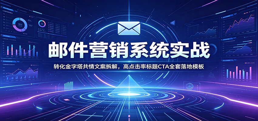 邮件营销系统实战：转化金字塔共情文案拆解，高点击率标题CTA全套落地模板-超级会员网