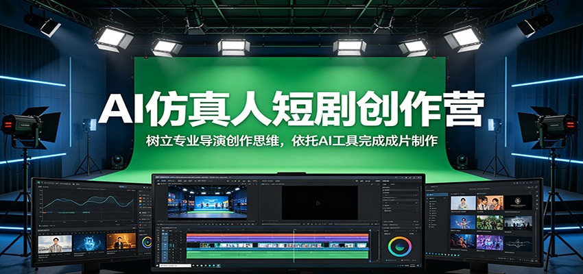 AI仿真人短剧创作营：树立专业导演创作思维，依托AI工具完成成片制作-超级会员网