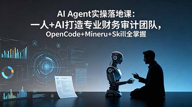 AI Agent实操落地课：一人+AI打造专业财务审计团队，OpenCode+Mineru+Skill全掌握-超级会员网