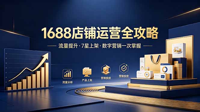 1688店铺没流量？产品上架不到7星？数字营销不会投？全套运营技能一次学(更新6月-超级会员网