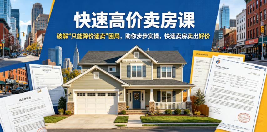 快速高价卖房课，破解“只能降价速卖”困局，助你步步实操，快速卖房卖出好价(更新2026)-超级会员网