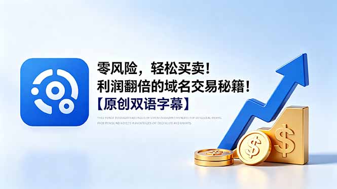零风险，轻松买卖！利润翻倍的域名交易秘籍！【原创双语字幕】-超级会员网