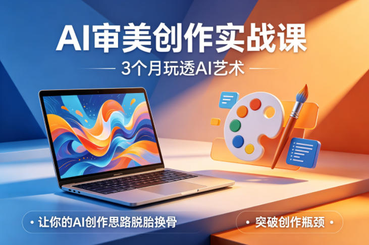AI审美创作实战课，3个月玩透AI艺术，让你的AI创作思路脱胎换骨，突破创作瓶颈(更新0617)-超级会员网