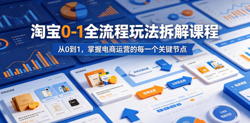 淘宝0-1全流程玩法拆解课程，从0到1，掌握电商运营的每一个关键节点-超级会员网
