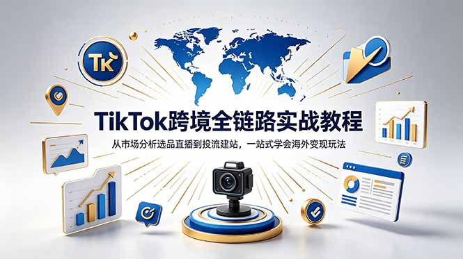 TikTok+独立站跨境基础全套教程，拆解平台盈利逻辑，新手从零跑通变现全流程-超级会员网