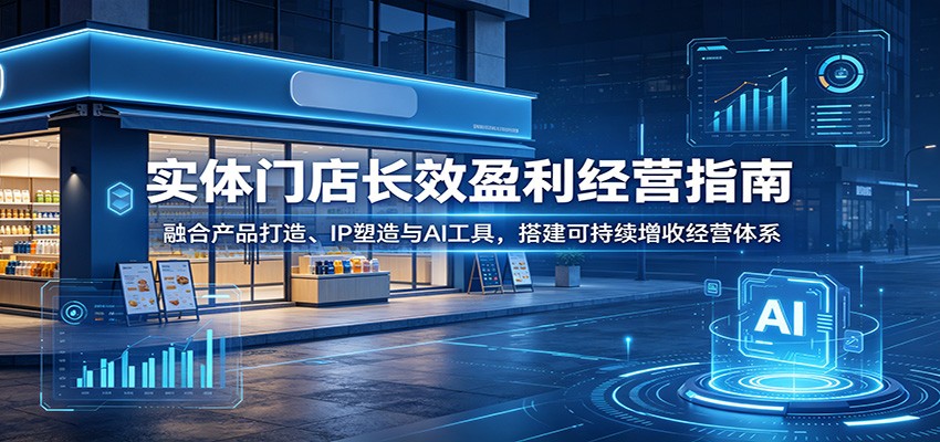 实体门店长效盈利经营指南：融合产品打造、IP塑造与AI工具，搭建可持续增收经营体系-超级会员网