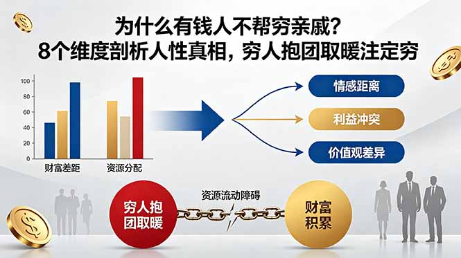 付费文章：为什么有钱人不帮穷亲戚？8个维度剖析人性真相，穷人抱团取暖注定穷-超级会员网