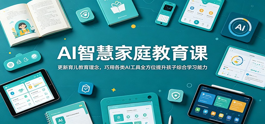 AI智慧家庭教育课：更新育儿教育理念，巧用各类AI工具全方位提升孩子综合学习能力-超级会员网