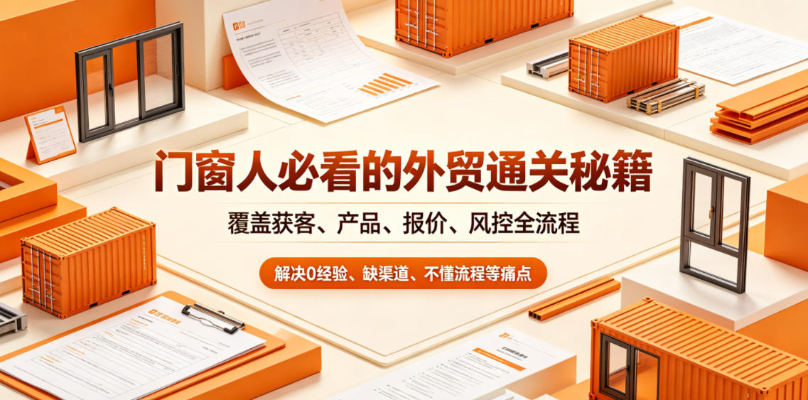 门窗人必看的外贸通关秘籍，块覆盖获客、产品、报价、风控全流程，解决0经验、缺渠道、不懂流程等痛点-超级会员网