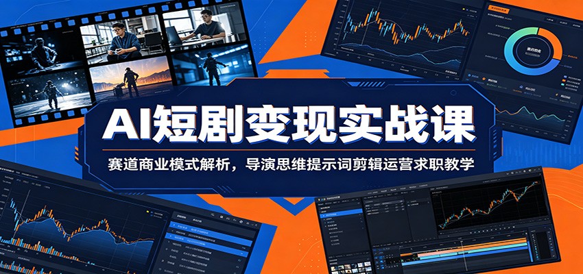 AI短剧变现实战课：赛道商业模式解析，导演思维提示词剪辑运营求职教学-超级会员网