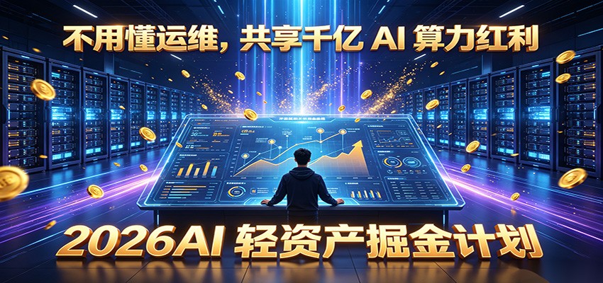 不用懂运维，共享千亿 AI 算力红利，2026AI 轻资产掘金计划-超级会员网