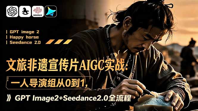 文旅非遗宣传片AIGC实战：一人导演组从0到1，GPT Image2+Seedance2.0全流程-超级会员网