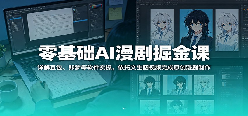 零基础AI漫剧掘金课：详解豆包、即梦等软件实操，依托文生图视频完成原创漫剧制作-超级会员网