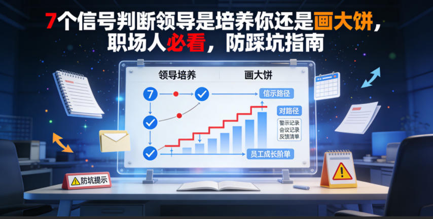 付费文章：7个信号判断领导是培养你还是画大饼，职场人必看，防踩坑指南-超级会员网