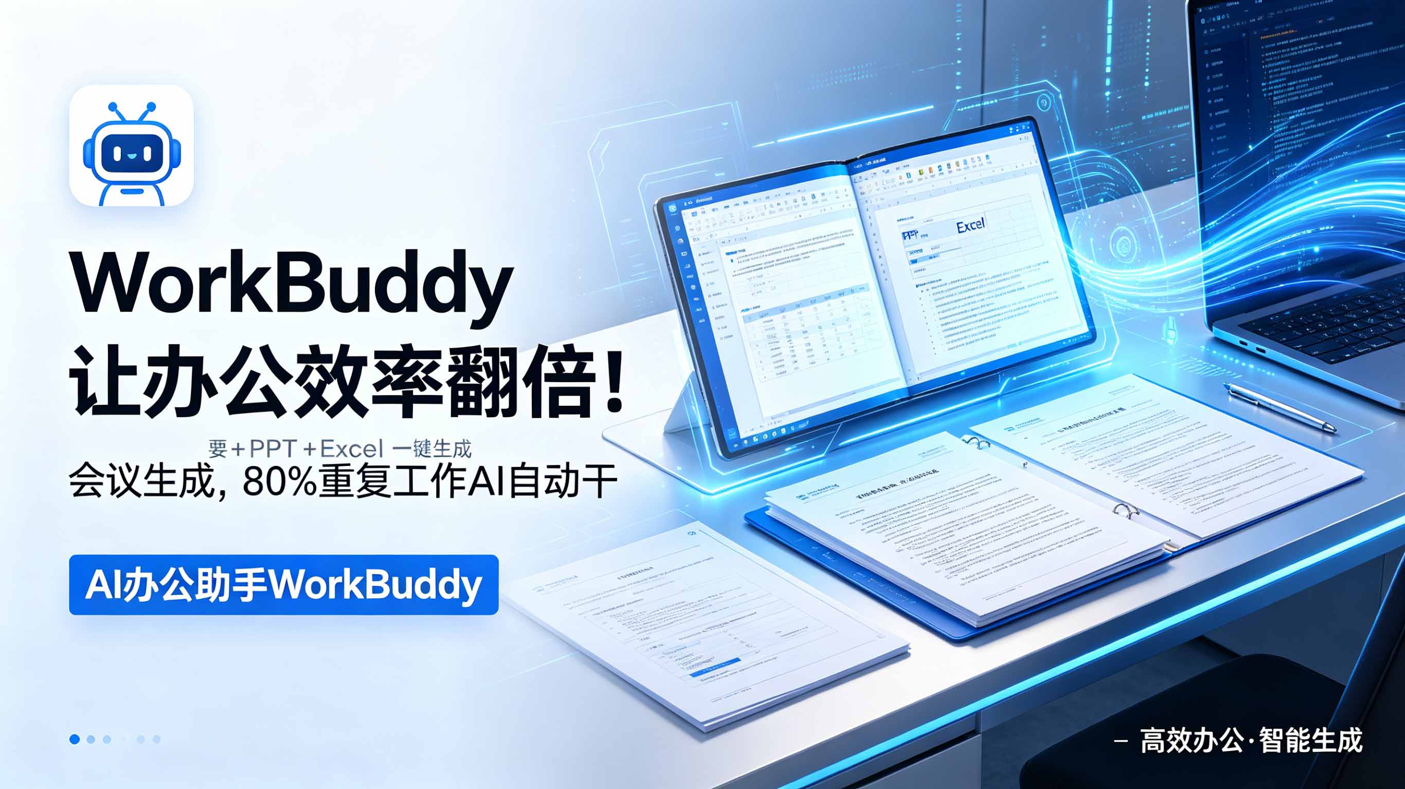 WorkBuddy让办公效率翻倍！会议纪要+PPT+Excel一键生成，80%重复工作AI自动干-超级会员网