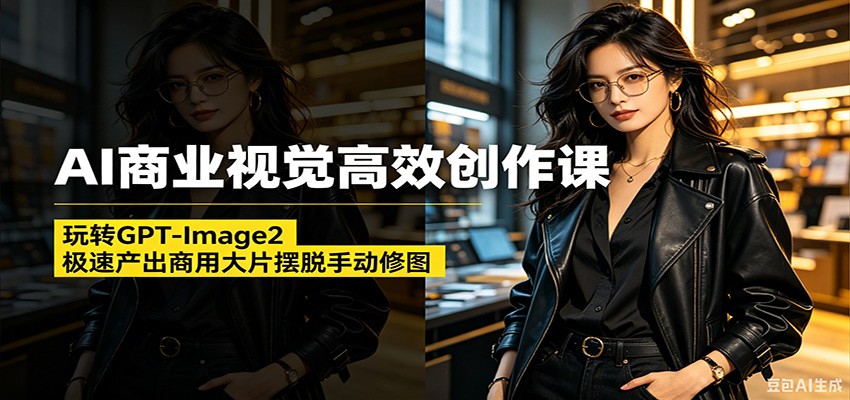 AI商业视觉高效创作课：玩转GPT-Image2，极速产出商用大片摆脱手动修图(更新)-超级会员网