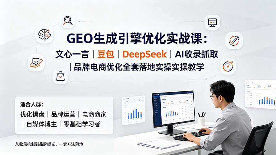 GEO生成引擎优化实战课：文心一言｜豆包｜DeepSeek｜AI收录抓取｜品牌电商优化全套落地实操教学-超级会员网