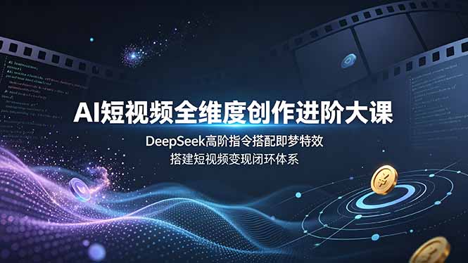 AI短视频全维度创作进阶大课，DeepSeek高阶指令搭配即梦特效，搭建短视频变现闭环体系-超级会员网