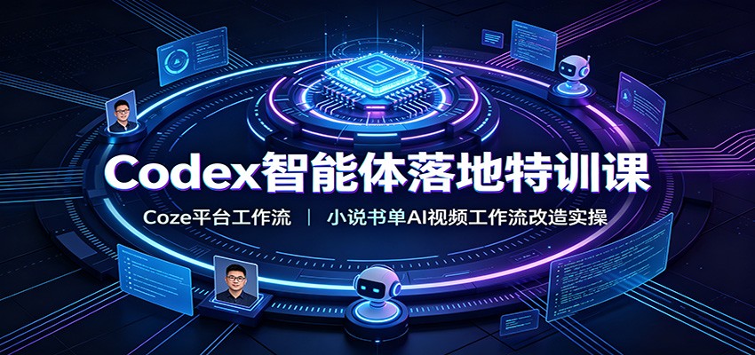 Codex智能体落地特训课：Coze平台工作流，小说书单AI视频工作流改造实操-超级会员网