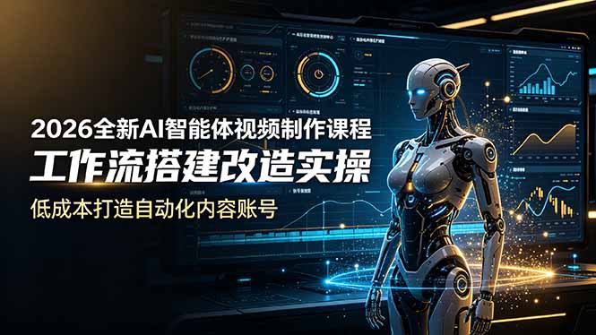 2026全新AI Codex智能体视频制作课程，工作流搭建改造实操，低成本打造自动化内容账号-超级会员网