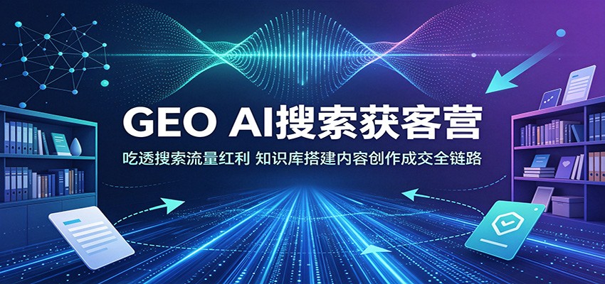 GEO AI搜索获客营：吃透搜索流量红利，知识库搭建内容创作成交全链路-超级会员网
