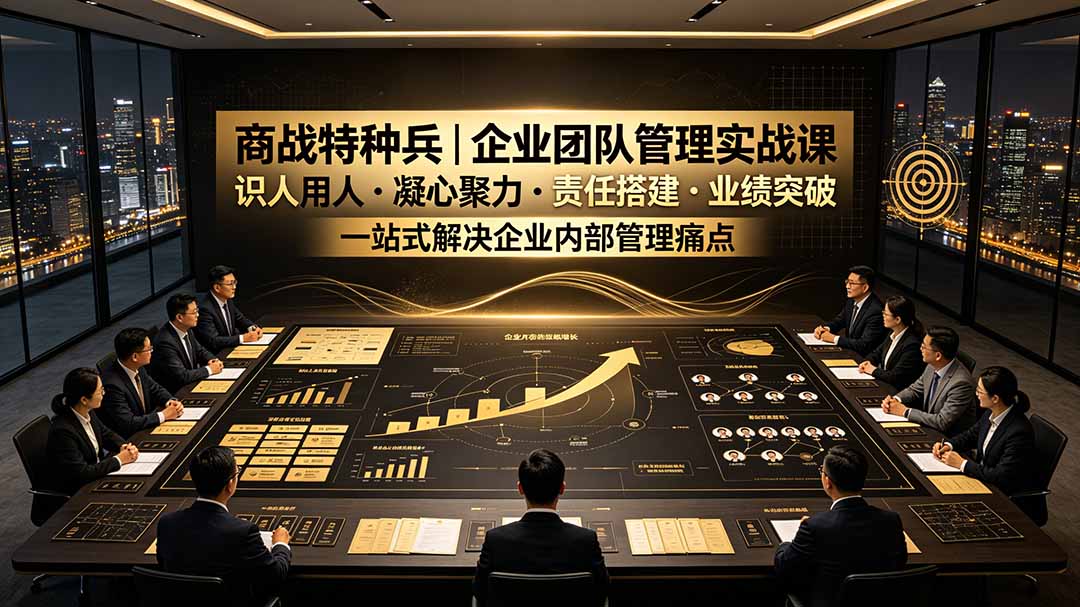 商战特种兵｜企业团队管理实战课：识人用人｜凝心聚力｜责任搭建｜业绩突破，一站式解决企业内部管理痛点-超级会员网