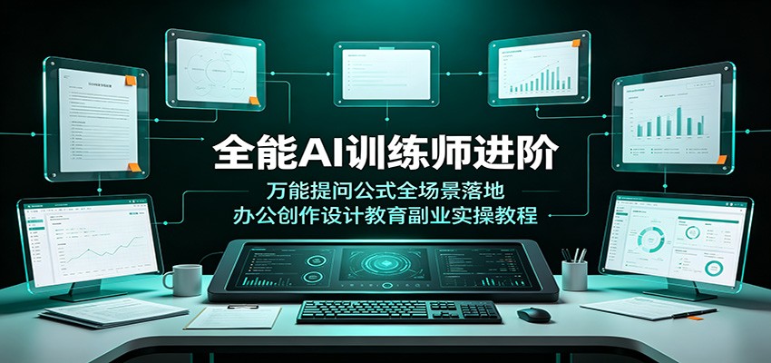 全能AI训练师进阶：万能提问公式全场景落地，办公创作设计教育副业实操教程-超级会员网