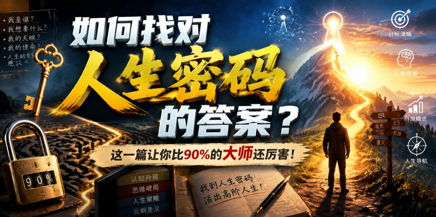 付费文章：如何找对人生密码的答案？这一篇让你比90%的大师还厉害！-超级会员网