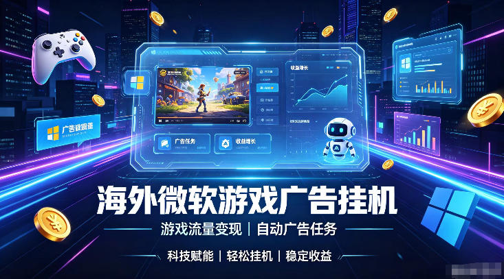 海外游戏广告自动挂G，轻资产海外副业风口，单设备稳定产出500+【揭秘】-超级会员网