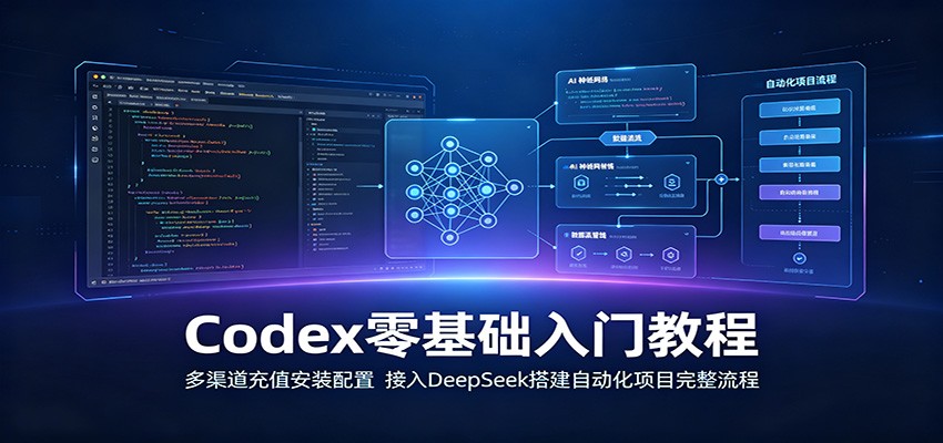 Codex零基础入门教程：多渠道充值安装配置，接入DeepSeek搭建自动化项目完整流程-超级会员网